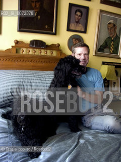 Writer P. Cameron in his house in New York with his dogs, Village ©Grazia Ippolito/Rosebud2