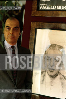 Business man, petroleur, Gian Marco Moratti, in his office in Milan, near a drawing representing his father Angelo ©Grazia Ippolito/Rosebud2