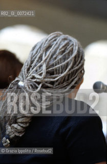 American black writer, Toni Morrison, rear view with plaits ©Grazia Ippolito/Rosebud2