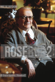 Writer, critic Giovanni Macchia, expert in french literature, in his house in Rome ©Grazia Ippolito/Rosebud2