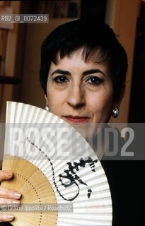 Italian writer Carmen Covito, expert in japanese culture, in her house in Milan ©Grazia Ippolito/Rosebud2