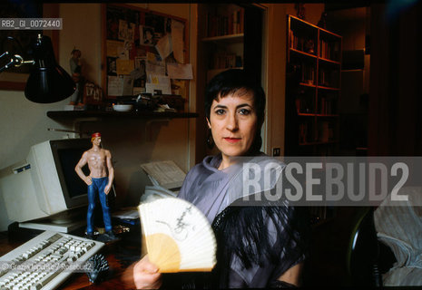 Italian writer Carmen Covito, expert in japanese culture, in her house in Milan ©Grazia Ippolito/Rosebud2