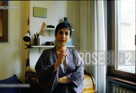 Italian writer Carmen Covito, expert in japanese culture, in her house in Milan ©Grazia Ippolito/Rosebud2