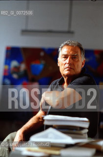 Painter and writer Emilio Tadini, in his studio in Milan ©Grazia Ippolito/Rosebud2