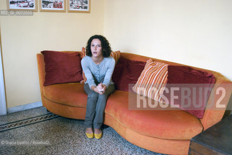 Italian writer Valeria Parrella, in her house in Naples ©Grazia Ippolito/Rosebud2