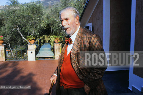 Italian writer and film director Mario Soldati in his house in Tellaro, 5 Terre ©Grazia Ippolito/Rosebud2