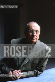 Italian writer and literary critic, Enzo Siciliano at Gabinetto Vieussieux, Florence ©Grazia Ippolito/Rosebud2