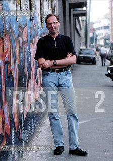 Writer Pier Vittorio Tondelli near Leoncavallo, social center, milan ©Grazia Ippolito/Rosebud2