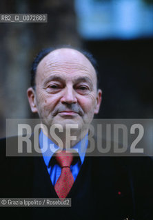 French writer Michel Tournier, winner of Prix Goncourt and awarder from Accademie Française, he wrote Vendredi ou les limbes du Pacifique, in Milan ©Grazia Ippolito/Rosebud2