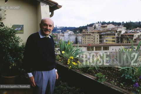 Italian writer Giorgio Saviane in his house in Florence ©Grazia Ippolito/Rosebud2