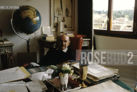 Italian writer Giorgio Saviane in his house in Florence ©Grazia Ippolito/Rosebud2