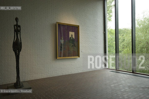 Giacomettis sculpture and Francis Bacons paints in a room of Louisiana Museum in Humlebaek, at km 30 from Copenhagen ©Grazia Ippolito/Rosebud2