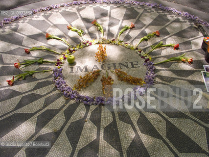 Memorial of John Lennon, one of The Beatles in Central Park, New York ©Grazia Ippolito/Rosebud2