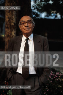 Josè Saramago, portuguese writer ,  Nobel prize winner, in Milan ©Grazia Ippolito/Rosebud2