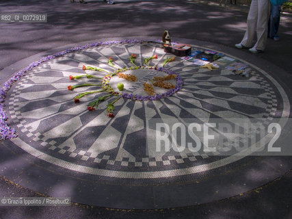 Memorial of John Lennon, one of The Beatles in Central Park, New York, ©Grazia Ippolito/Rosebud2