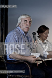 Turkish radical journalist Oral Calislar in Como at a meeting about writer under escort ©Grazia Ippolito/Rosebud2