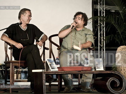 Bjorn  Larsson and Luca Crovi writers, speaking at Parolario a cultural meeting in Como ©Grazia Ippolito/Rosebud2