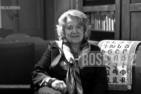 Antonia Arslan, italo-armenian writer of books about the armenian genocide, the first one “La masseria delle allodole“ became a movie directed from Taviani brothers. She poses in her house in Padova. ©Grazia Ippolito/Rosebud2