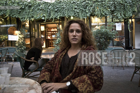 Italian novelist Valeria Parrella, director of Teatro Mercadante of Naples, in piazza Bellini, Naples. ©Grazia Ippolito/Rosebud2