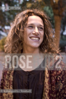 Italian novelist Valeria Parrella, director of Teatro Mercadante of Naples, in piazza Bellini, Naples. ©Grazia Ippolito/Rosebud2