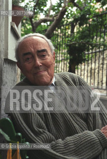 November 2000, Formia: Italian politician, journalist and writer Vittorio Foa with his wife Sesa Tatò in their home ©Grazia Ippolito/Rosebud2