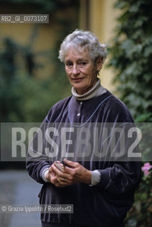 1998, Milan- British writer and sculptor Angelica Garnett, daughter of Vanessa Bell, nephew of Virginia Wolf, during an exhibition at Galleria Jannone. ©Grazia Ippolito/Rosebud2