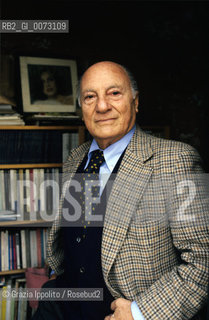 2000, Rome: Italian writer Raffaele La Capria in his house ©Grazia Ippolito/Rosebud2