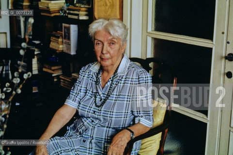 1998, Milan: Italian writer, poet, and journalist Lalla Romano ©Grazia Ippolito/Rosebud2