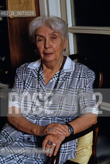 1998, Milan: Italian writer, poet, and journalist Lalla Romano ©Grazia Ippolito/Rosebud2