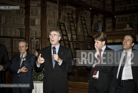 Mario Resca, Direttore Generale per la Valorizzazione dei Beni Culturali, Roma,Biblioteca Vanvitelliana, Sala Angelica, piazza S.Agostino ©Grazia Ippolito/Rosebud2