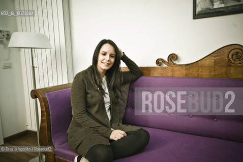 Ilaria Rossetti, novelist, author of Happy Italy a story about italian politicians and banker Gianpiero Fiorani, published by Giulio Perrone, poses in Milan. ©Grazia Ippolito/Rosebud2