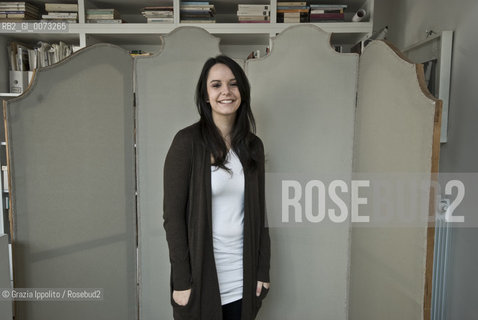 Ilaria Rossetti, novelist, author of Happy Italy a story about italian politicians and banker Gianpiero Fiorani, published by Giulio Perrone, poses in Milan. ©Grazia Ippolito/Rosebud2