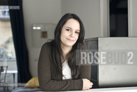 Ilaria Rossetti, novelist, author of Happy Italy a story about italian politicians and banker Gianpiero Fiorani, published by Giulio Perrone, poses in Milan. ©Grazia Ippolito/Rosebud2