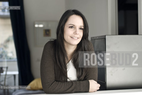 Ilaria Rossetti, novelist, author of Happy Italy a story about italian politicians and banker Gianpiero Fiorani, published by Giulio Perrone, poses in Milan. ©Grazia Ippolito/Rosebud2