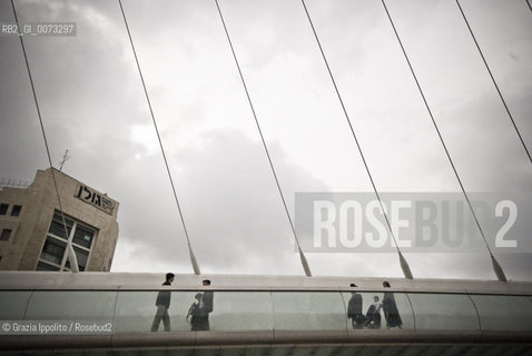 Spanish architect Santiago Calatravas Bridge in Jerusalem, 5/2009 ©Grazia Ippolito/Rosebud2