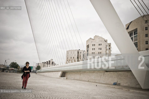 Spanish architect Santiago Calatravas Bridge in Jerusalem, 5/2009 ©Grazia Ippolito/Rosebud2