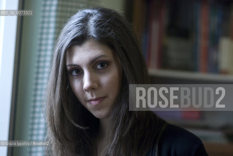 Italian fiction writer Giulia Besa, in her house in Rome, her first book is N.°sconosciuto published by Einaudi. ©Grazia Ippolito/Rosebud2