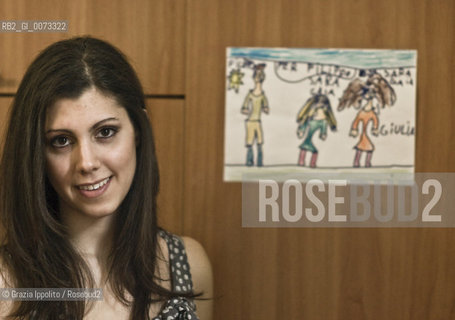 Italian fiction writer Giulia Besa, in her house in Rome, her first book is N.°sconosciuto published by Einaudi. ©Grazia Ippolito/Rosebud2