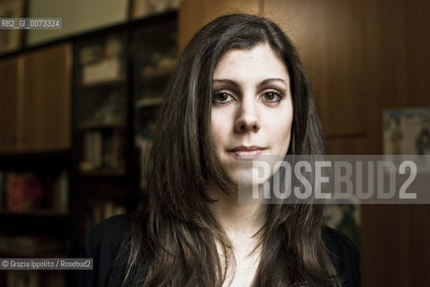 Italian fiction writer Giulia Besa, in her house in Rome, her first book is N.°sconosciuto published by Einaudi. ©Grazia Ippolito/Rosebud2