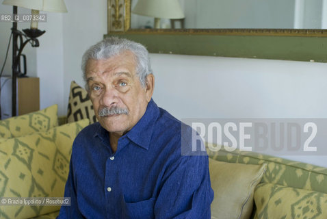 Caribbean poet and painter Derek Walcott, awarded in 1992 of the Nobel Prize in Literature, pictured in Villa Aurelia-American Academy in Rome. ©Grazia Ippolito/Rosebud2