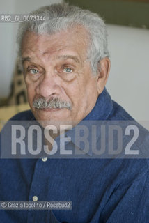 Caribbean poet and painter Derek Walcott, awarded in 1992 of the Nobel Prize in Literature, pictured in Villa Aurelia-American Academy in Rome. ©Grazia Ippolito/Rosebud2