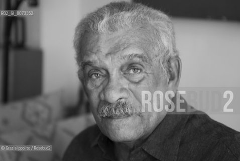 Caribbean poet and painter Derek Walcott, awarded in 1992 of the Nobel Prize in Literature, pictured in Villa Aurelia-American Academy in Rome. ©Grazia Ippolito/Rosebud2