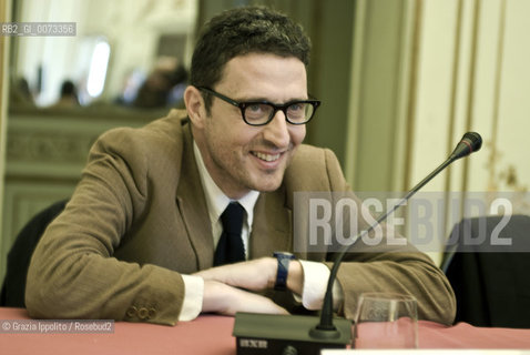 Pietrangelo Buttafuoco, novelist, journalist editor in chief at Panorama, at the presentation of the book Una storia di destrapublished by Longanesi, at Circolo della Stampa in Milan ©Grazia Ippolito/Rosebud2