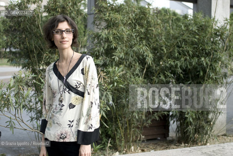 Italian novelist Francesca Scotti, author of Qualcosa di simile published at the end of may 2011, poses in Milan ©Grazia Ippolito/Rosebud2