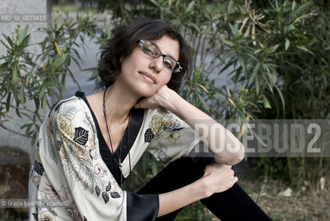 Italian novelist Francesca Scotti, author of Qualcosa di simile published at the end of may 2011, poses in Milan ©Grazia Ippolito/Rosebud2