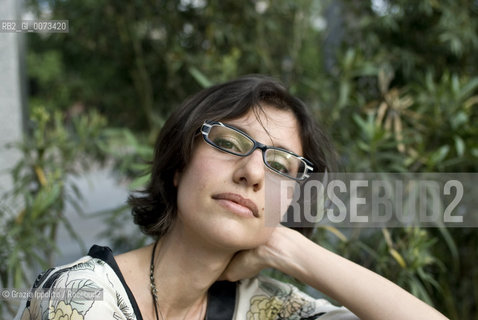 Italian novelist Francesca Scotti, author of Qualcosa di simile published at the end of may 2011, poses in Milan ©Grazia Ippolito/Rosebud2