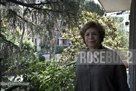 Italian politician, journalist, writer, politician Luciana Castellina, cofounder of the newspaper Il Manifesto in her house in Rome ©Grazia Ippolito/Rosebud2