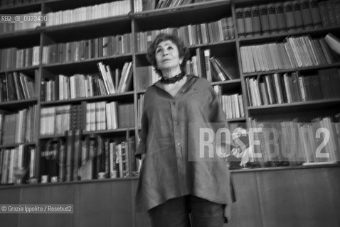 Italian politician, journalist, writer, politician Luciana Castellina, cofounder of the newspaper Il Manifesto in her house in Rome ©Grazia Ippolito/Rosebud2