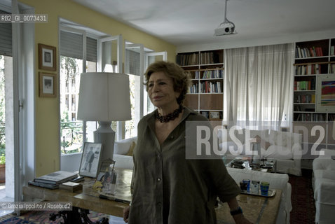 Italian politician, journalist, writer, politician Luciana Castellina, cofounder of the newspaper Il Manifesto in her house in Rome ©Grazia Ippolito/Rosebud2