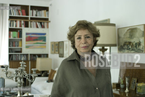 Italian politician, journalist, writer, politician Luciana Castellina, cofounder of the newspaper Il Manifesto in her house in Rome ©Grazia Ippolito/Rosebud2